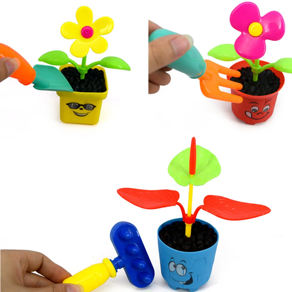 Set Of Baby Kids Gardening Planting Flower Tools With Accessory Role Play Toys