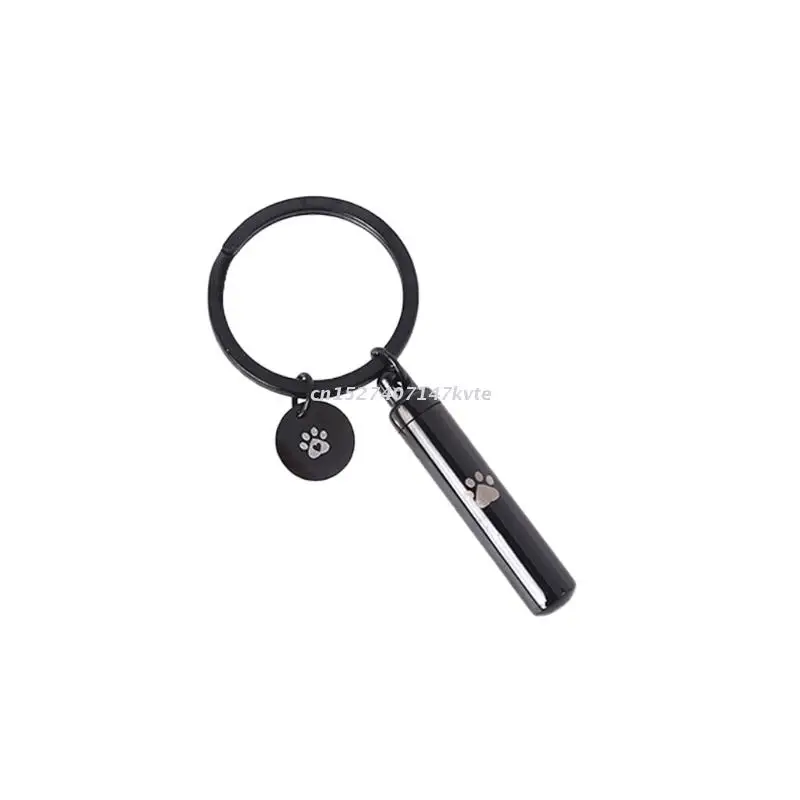 Cremation Jewelry for ashes Stainless Steel Pendant Pet Urn Keychain with Charm