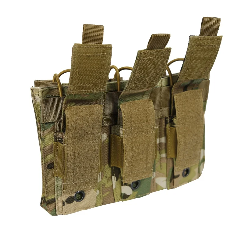 1000D нейлон тактический MOLLE тройной Открытый верх подсумок быстро AK AR M4 FAMAS Mag подсумок Военная Пейнтбольная техника