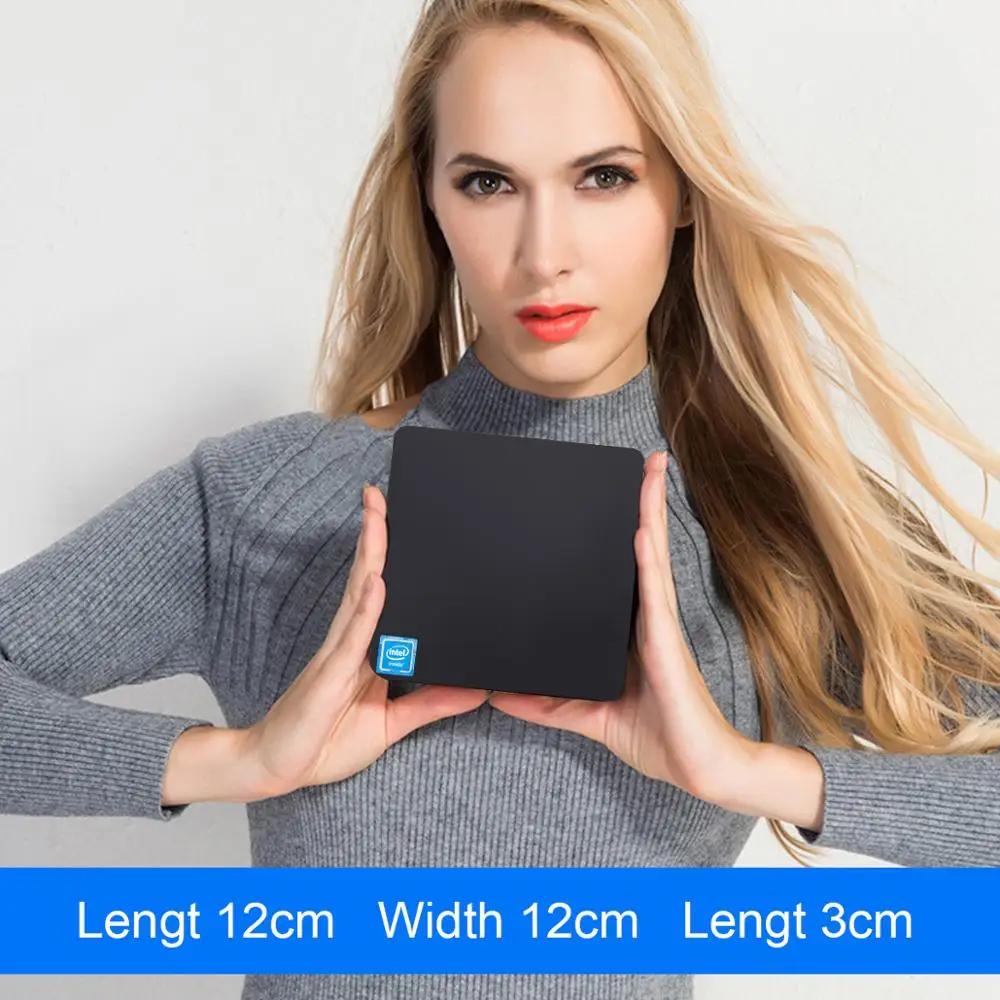 T11 Z8350 Мини ПК Win10 Intel Atom Z8350 1,92 ГГц 4 Гб ОЗУ Linux HDMI VGA USB3.0 2,5 дюймов HDD DDR3 безвентиляторный мини компьютер Карманный ПК