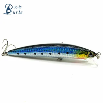 

2018 BURLE new product 14cm 24.7g colourful far cast big minnow hard fishing lure baits laser body