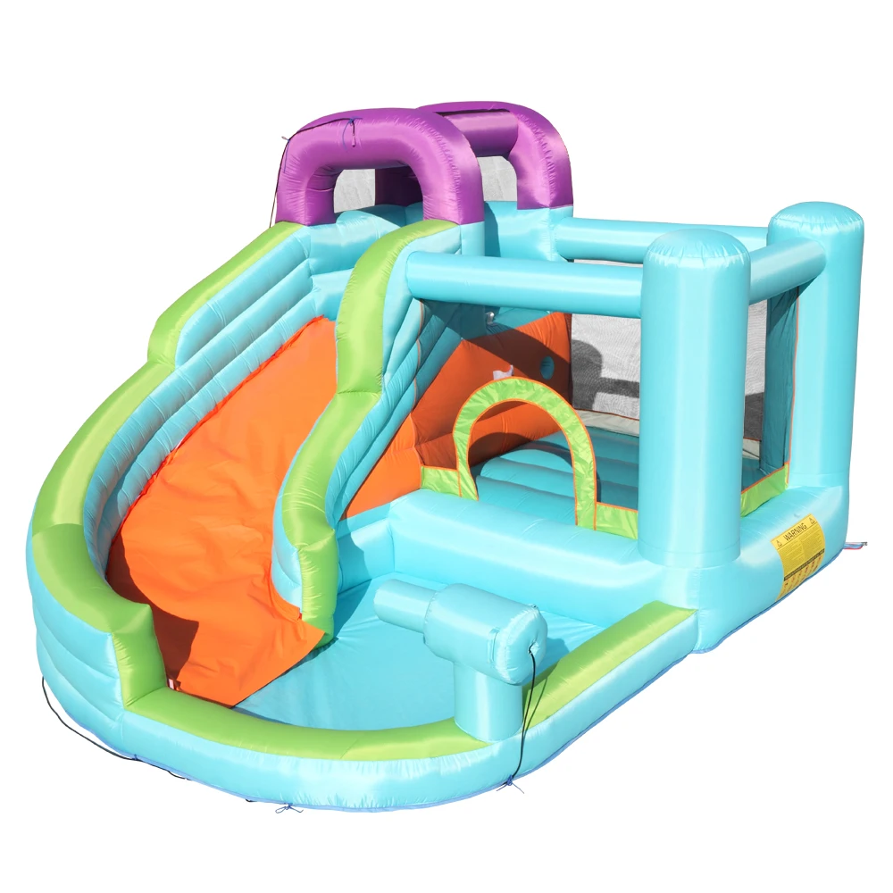 

New Inflatable Bounce Castle House Slide Bouncer with Pool Area Climbing Wall Large Jumping Area Kids Play Castle U.S.Inventory
