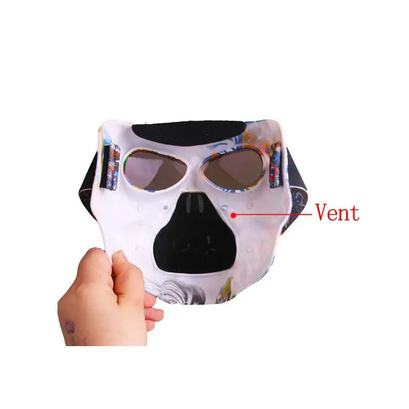Motorcycle Goggles Skull Mask Helmet Glasses Mask Ski Detachable Eyewear Scooter Helmets Mask Skate Motorcycle Goggles Mask