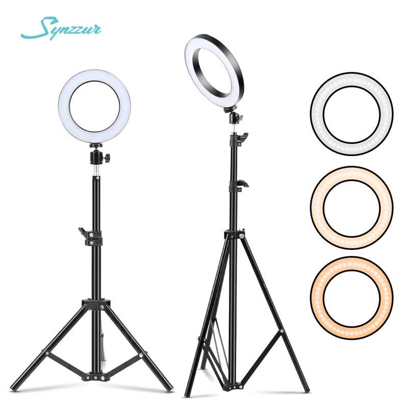 Tripod - LED Makeup Light Ring 5500K Dimmable Photographic Lighting With Tripod Stand LED Lamps Selfie Phone Ring Light For Video Camera