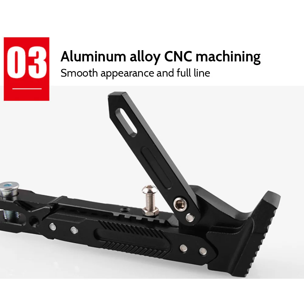 CNC алюминиевый сплав регулируемая подножка ножная боковая подставка для мотоцикла универсальный черный мотоциклетный кронштейн