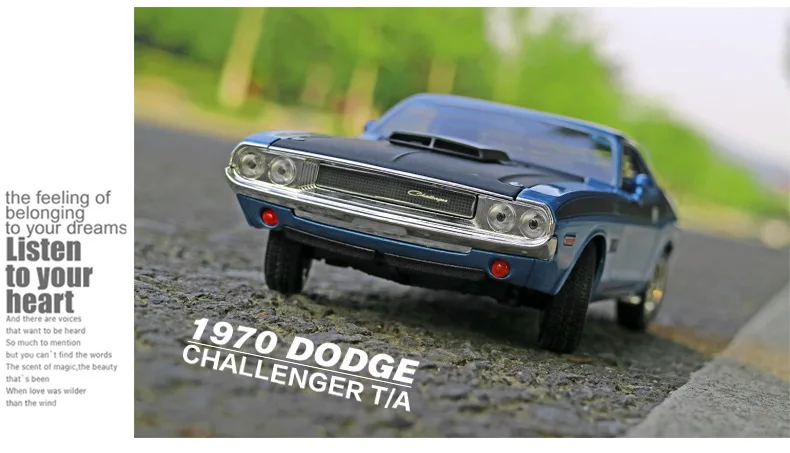 WELLY 1:24 литая под давлением игрушечная машинка 1970 DODGE Challenger T/A Модель игрушки из металлических сплавов для детей подарок коллекция украшения детские игрушки