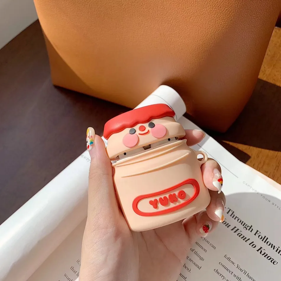 829 3D наушники в виде кролика Чехлы для AirPods чехол 3D Симпатичные кошки и собаки мультфильм для Apple Air Pods чехол для наушников кольцевой ремень - Цвет: 829