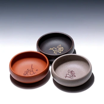 

Two 】 yixing all hand purple sand cup run of mine ore sample tea cup cups ocean's lotus cup 80 cc master cup