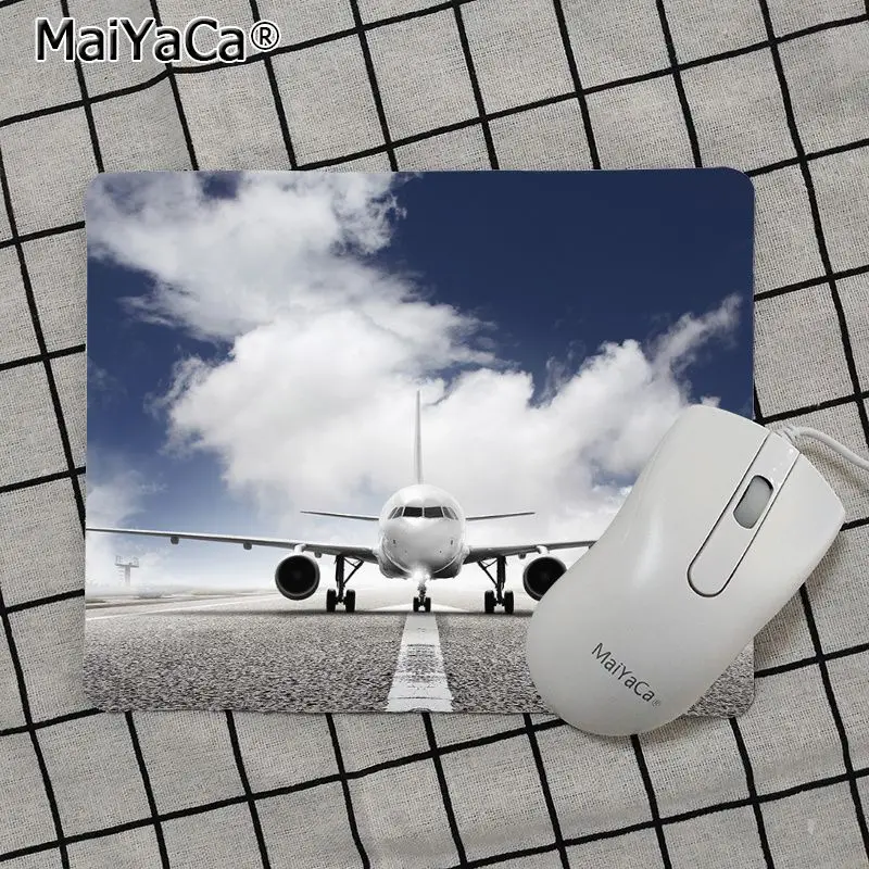 MaiYaCa высококачественный полет самолета облака силиконовый коврик для мышки игра Топ продаж подставка под руку мышь - Цвет: No Lock Edge18x22cm