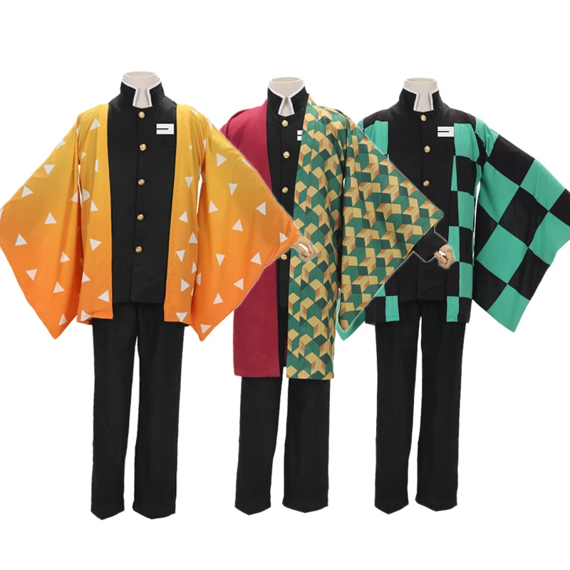 Демон убийца Kimetsu no Yaiba Kamado Tanjirou Tomioka Giyuu Agatsuma Zenitsu Haori униформа косплей костюм