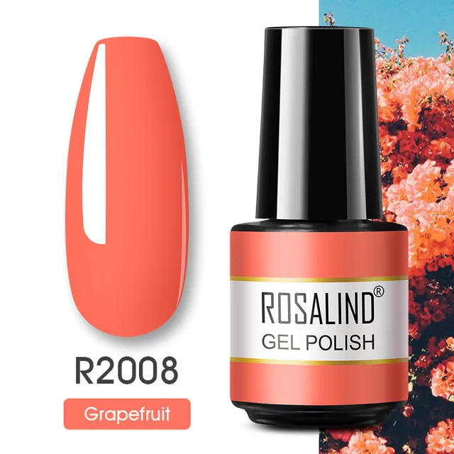 ROSALIND Gel Nail Polish Glitter Gel For Manicure Art Semi Permanent Hybrid Varnish Need UV LED Base Top Coat Nail Polish RAR2008