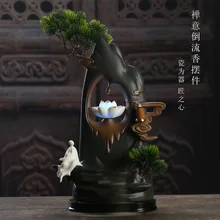 Queimador De Incenso,, керамическая ароматическая плита с обратным потоком дыма, дзен, без светодиодов, ароматическая горелка, предметы домашнего интерьера, лотос