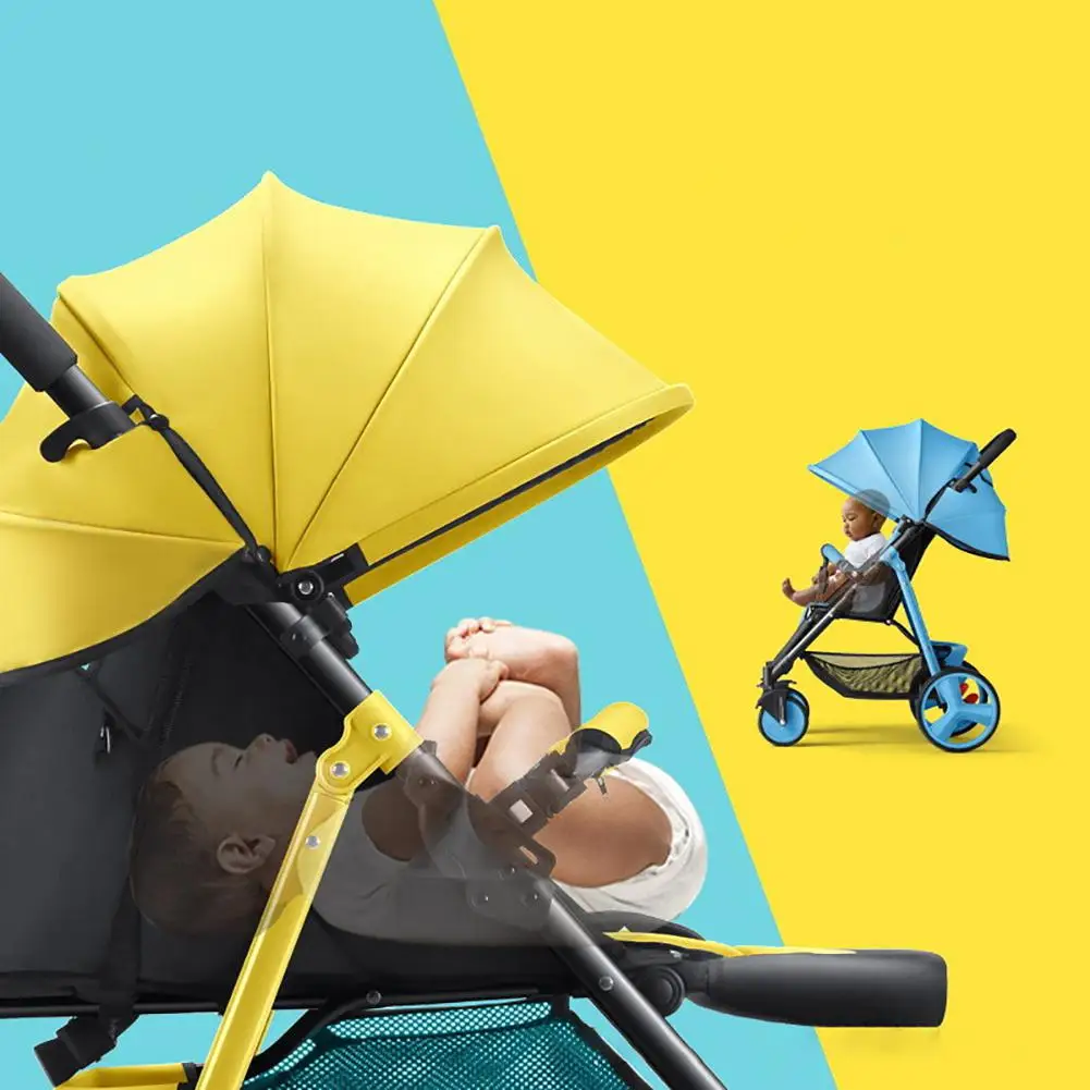 Kidlove Salady High-view складной противоударный четырехколесное светодиодное Детские коляски с корзина для ног размещая публикации корзина