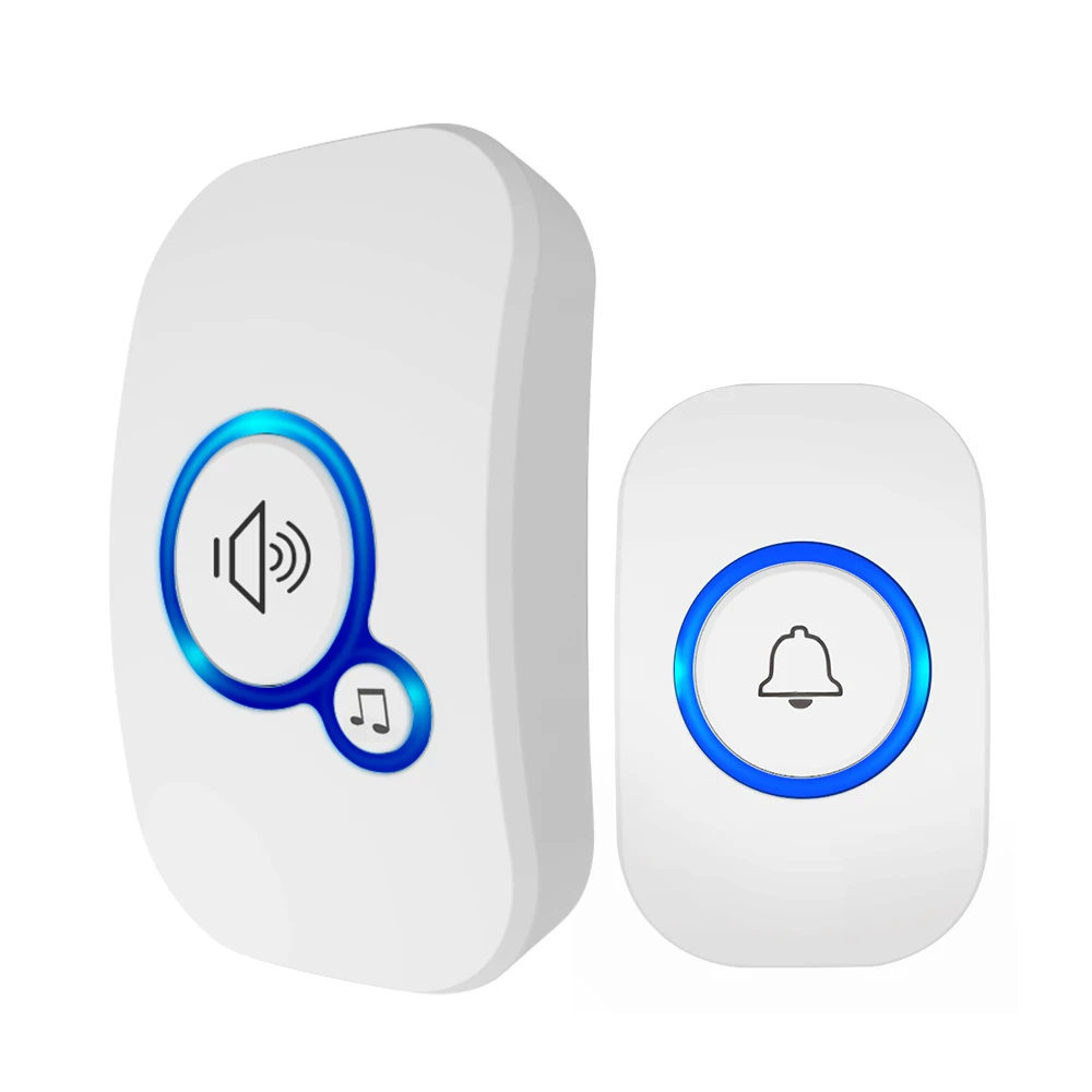Wireless Doorbell Smart Chimes Doorbell Alarm Home Security LED