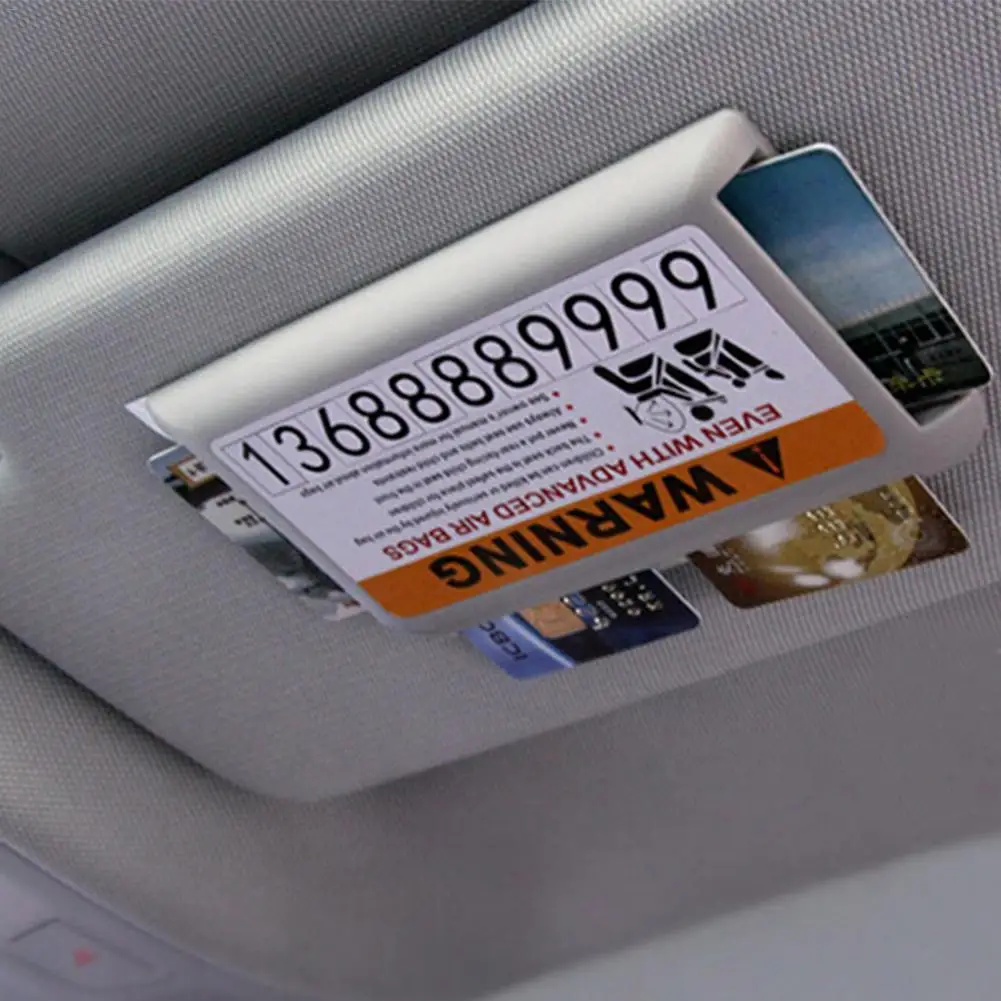 Автомобильный-Стайлинг авто солнцезащитный козырек органайзер для номер телефона при временной парковке клип высокоскоростной держатель карточки IC укладка