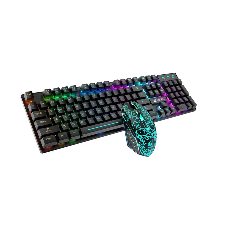 

2,4G Беспроводная клавиатура и мышь набор 104 клавиш RGB игровая клавиатура с подсветкой 800-2400DPI оптическая мышь для компьютера ноутбука ПК