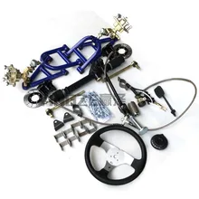 Картинг Багги UTV рулевая рейка коробка, колесо ATV передние маятники с шпинделями накатки колеса 100/14 фланец