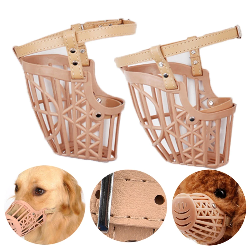 

7 Sizes Strong Dog Muzzle Anti-biting Pet Mask Anti-bite Bark Chew Muzzles For Dogs Adjusting Leather Straps Mouth Masks Hot