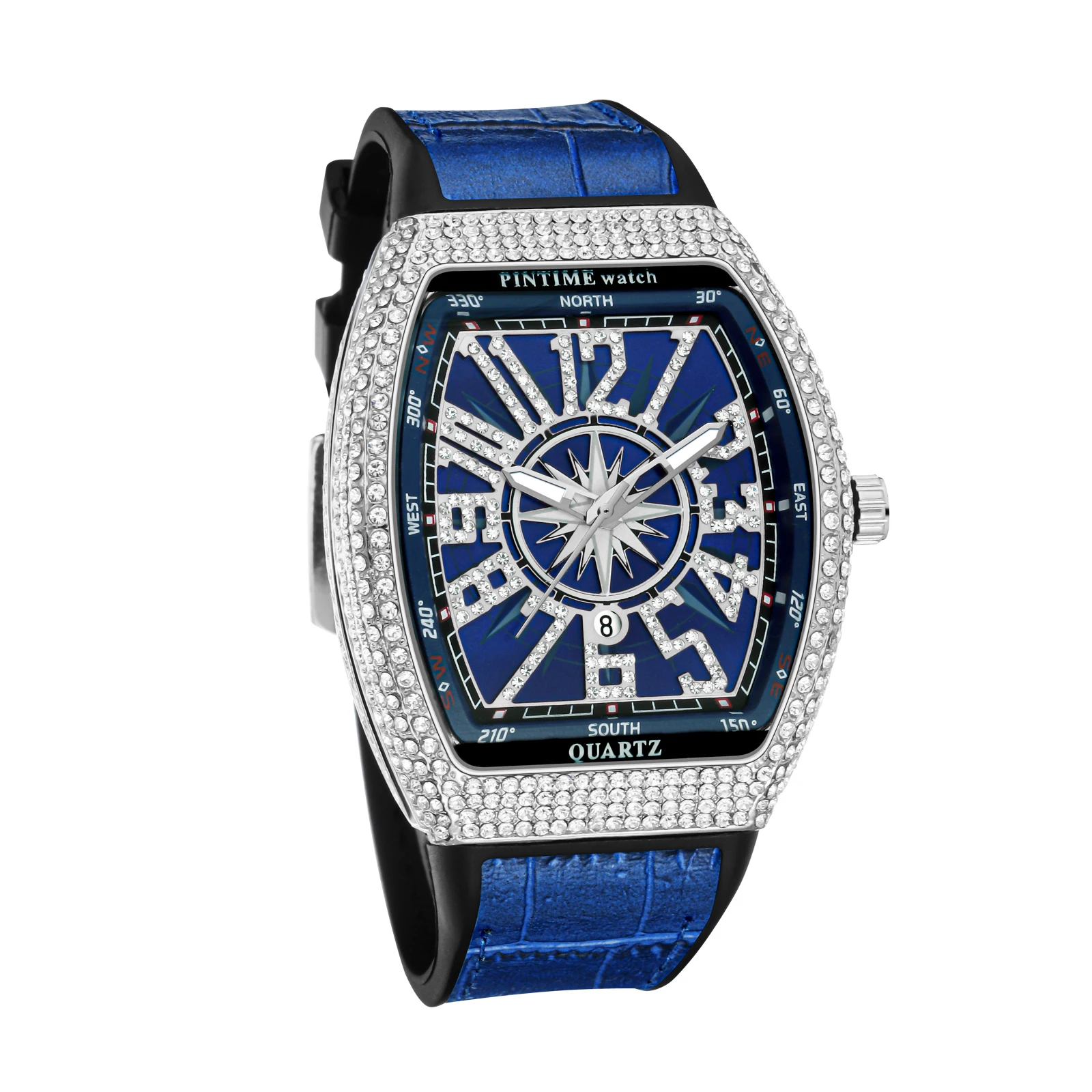 Montre de luxe avec bracelet en silicone pour hommes 6423 main image 0
