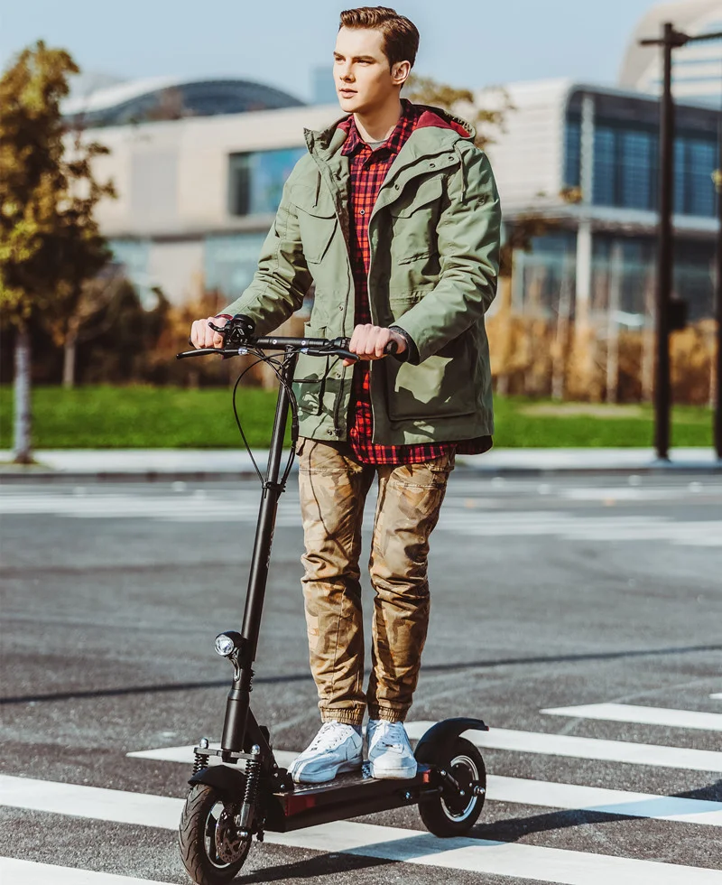 Electric Scooters Adults Two Wheels Electric Scooters With Seat 10 Inch Brushless Motor 500W 48V Folding Electric Skateboard     (27)