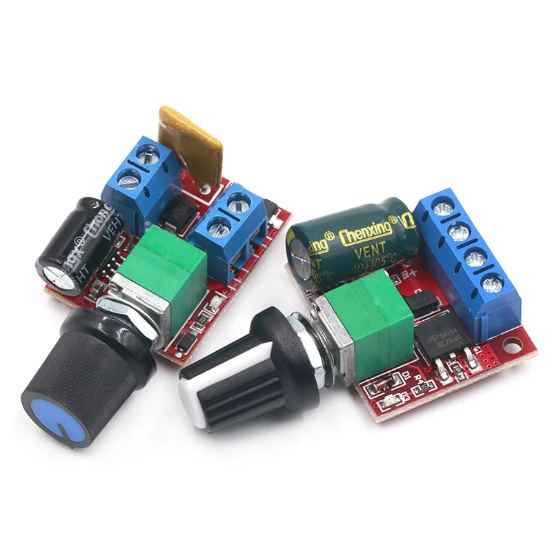 Mini DC 4 5 V 35V 5A 90W PWM Φ модуль регулятора скорости Переключатель платы управления 12V 24V