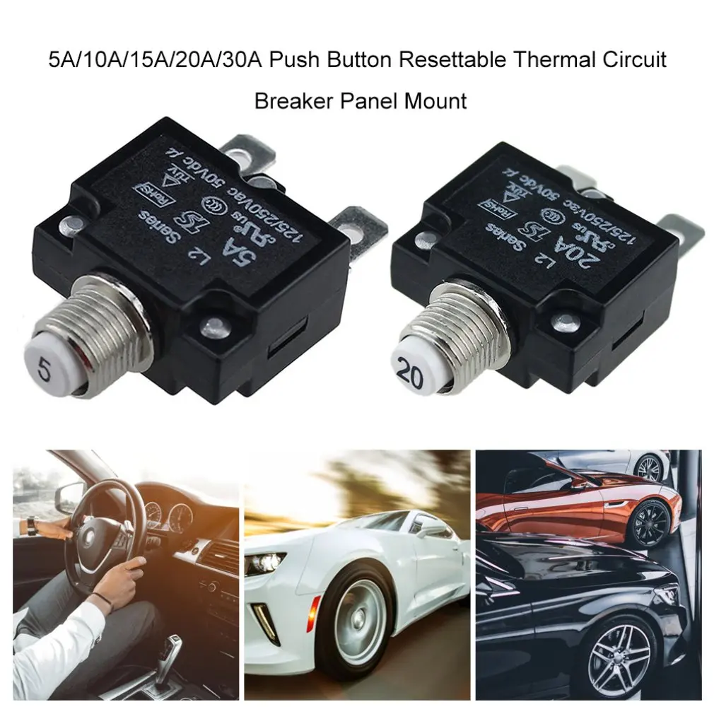 Air Conditioning and Heating,5A/10A/15A/20A/30A Circuit Breaker Waterproof Push Button