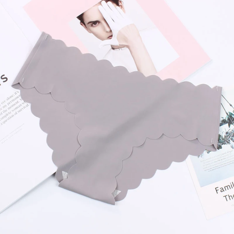 Серый Ice Silk бесшовное женское нижнее белье хлопок промежность женские трусы летние ультратонкие дышащие трусы с низкой талией 15 - Цвет: Серый