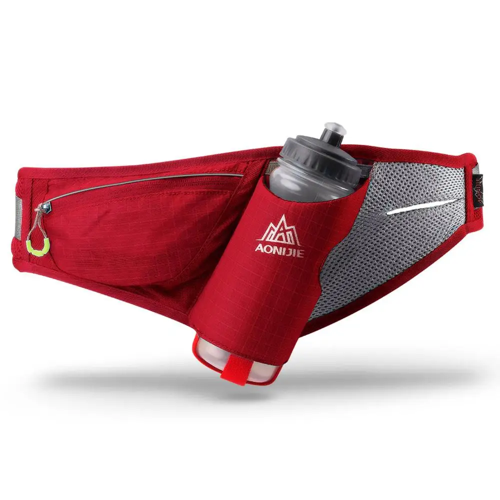 Red With Bottle AONIJIE E849 марафон бег Велоспорт гидратация пояс поясная сумка держатель мобильного телефона Перевозчик - Цвет: Red With Bottle