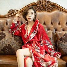 Женская пижама; сезон осень-зима; бархатная плотная Осенняя Коралловая флисовая длинная ночная рубашка; зимний фланелевый Халат; домашняя одежда