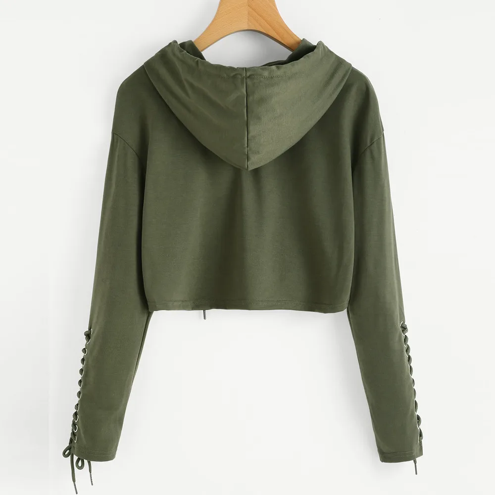 JAYCOSIN Fashion Women Casual Long Sleeve Sweatshirt Hoodie Unique Elegant Chic Comfortable Tie rope Design Sports Pullover Tops