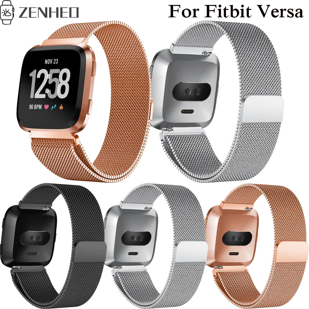 Миланский сменный ремешок для спортивных часов для Fitbit Versa smart watch Frontier/Классический Браслет для Fitbit Versa ремешок для часов S L Размер