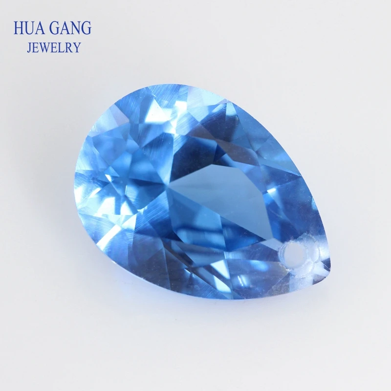 

Single Hole AAAAA Pear Shape Brilliant 108# Synthetic Spinel Stone For Jewerly Making 4x6~10x14 High Quality