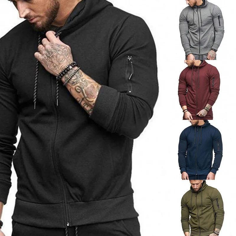 Модный мужской спортивный костюм из 2 предметов, 2XL, модный брендовый однотонный мужской спортивный костюм, Толстовка и штаны, большие размеры, VogueZipper