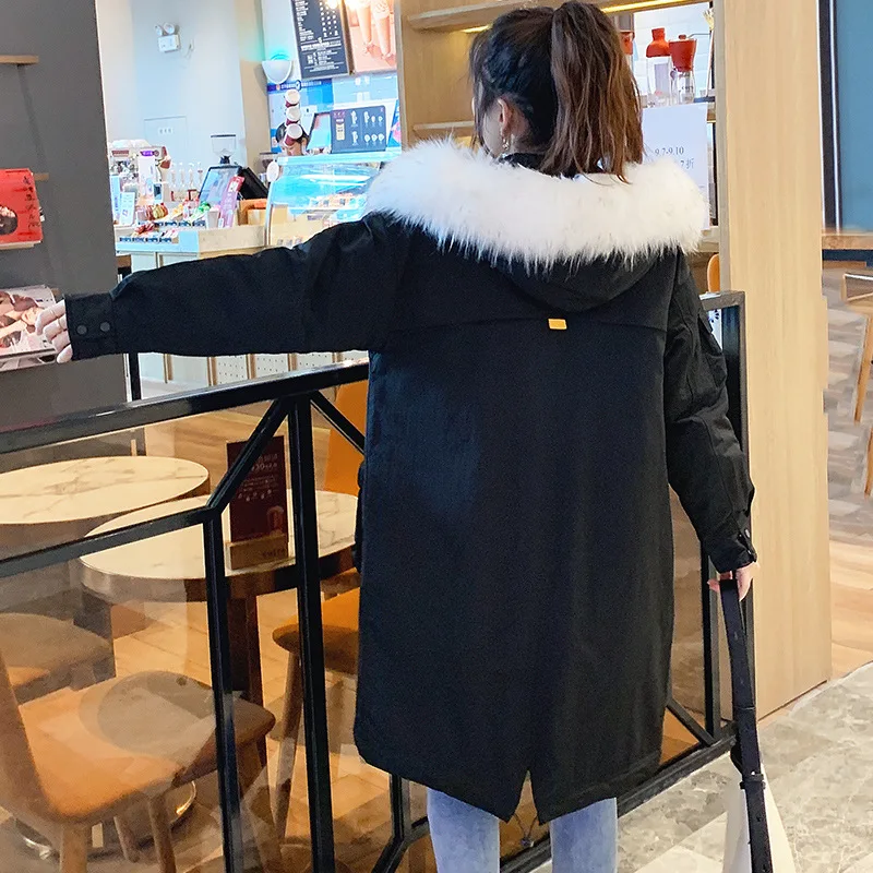 

2019 New Style Winter Parka Brushed And Thick Cotton-padded Clothes Long Coat 02