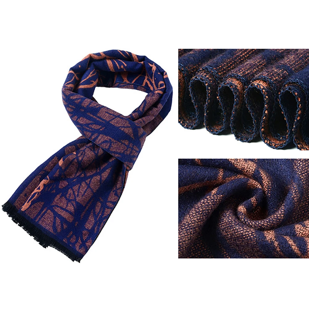 nueva marca de invierno, Классические мужские аксессуары, зимний теплый мягкий шарф, шаль, шарфы с рисунком дерева