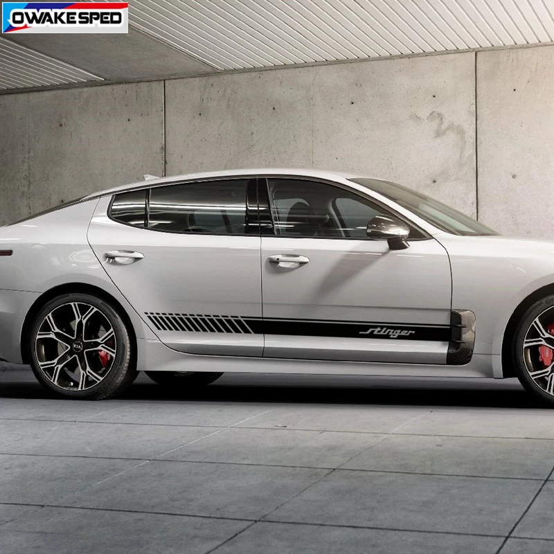 Both side door stickers for KIA Assassin Racing Styling Sport Striped Car Body Decorated Vinyl Decal Automatic Accessories (1)