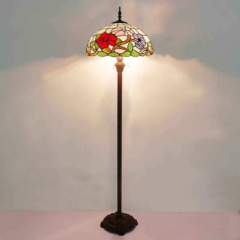 160 Cm 63 H Vintage Antique Floor Lamp For Living Room Tiffany Stained Glass Shade Flower Style 15 7 W 110v 2v Eu Plug Us Plug Floor Lamps Aliexpress
