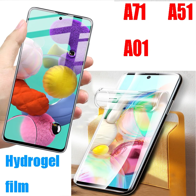

2020 new 90D Hydrogel Film for Samsung Galaxy A71 A51 Soft Screen Protector for Samsung A01 Original Full screen Protective Film