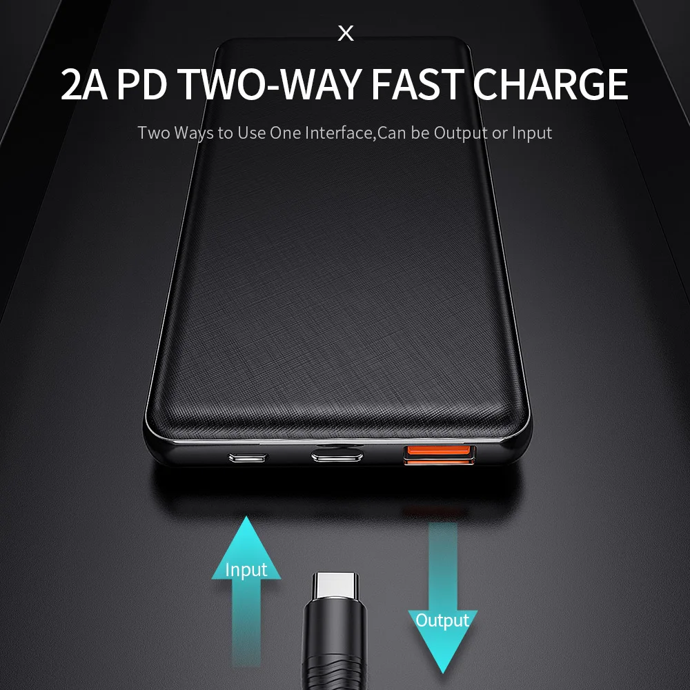 YKZ Power Bank 10000 мАч Pover bank type C QC 3 0 2 PD Быстрая зарядка Powerbank зарядное устройство для iPhone