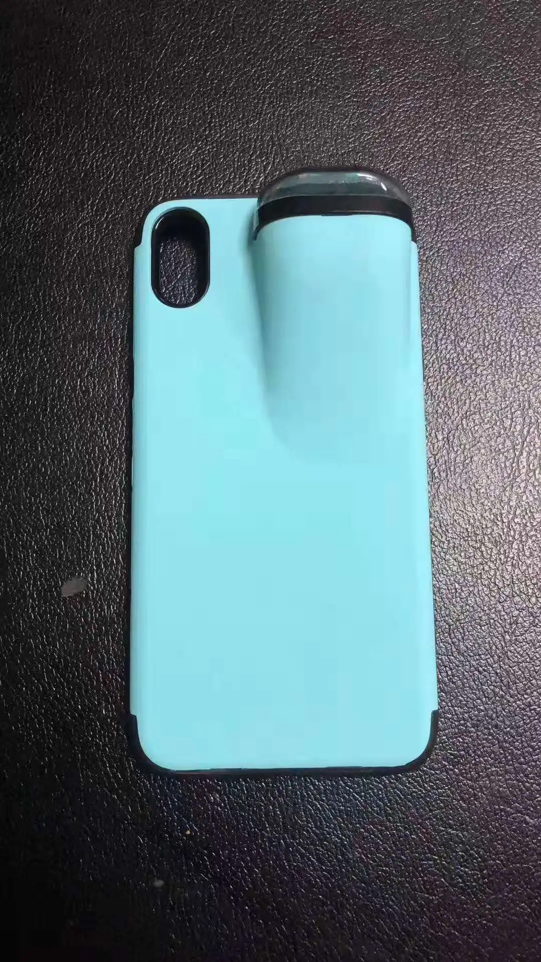 Небесно-голубой Для Airpods i8 i8 Plus i7 i7 Plus i6 i6s Plus X XS Max 2 в 1 модный легкий защитный чехол для iPhone 11 Pro Max 11 Pro - Цвет: Небесно-голубой