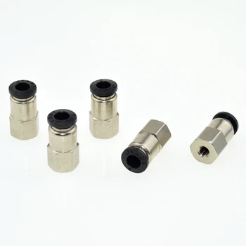

50Pcs/lot 6mm Tube hole to M5 Female thread (ID:4.3mm / 0.17") Air Pneumatic Connector Quick Brass Fittings Joint Connector