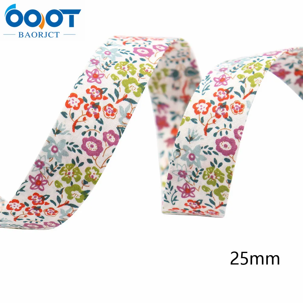 Double-Sided Flowers Cloth Ribbons 5Yards 38MM DIY Crafts Hairclip Apparel Accessories and Sewing Decorations ribbon decoration ribbon supplies sewing ribbon