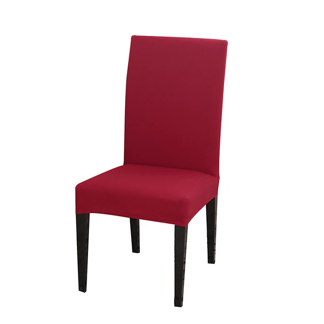 24 цвета чехол для кресла спандекс стрейч эластичные Чехлы сплошной цвет чехлы на стулья для столовой кухни свадьбы банкета отеля - Цвет: red
