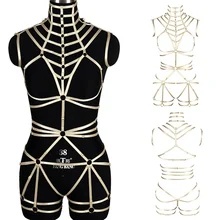 Бюстгальтер для женщин с прорезями, пояс с резинками, фетиш, бандаж, белье, вечерние, готический стиль