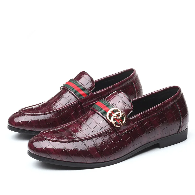 

Autumn New British Wind Pointed Wild Crocodile Pattern Youth Handsome Trend Casual Deodorant Men's Small Leather Shoes