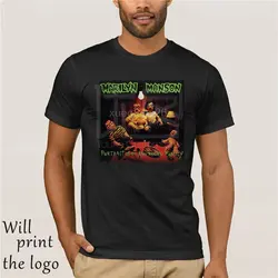 Мэрилин Мэнсон ритратто ди Ун американо Famiglia поверхностный Camiseta para hombre 2018 Nuovo Пуро Коттон Маникюр Corte модный di