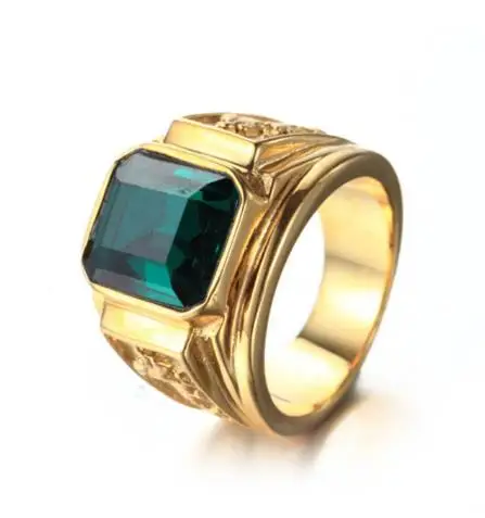 New Golden Dragon Gold Color Man AAA Wedding Ring Big Men 6-13 Retro Jewelry