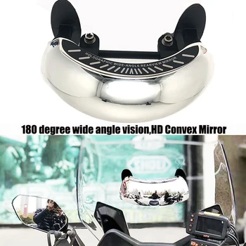 

Universal Motorcycle Windscreen Rear View Mirror 180 Ultra Wide Angle Central Rearview Mirror for BMW Triumph Yamaha KTM HONDA