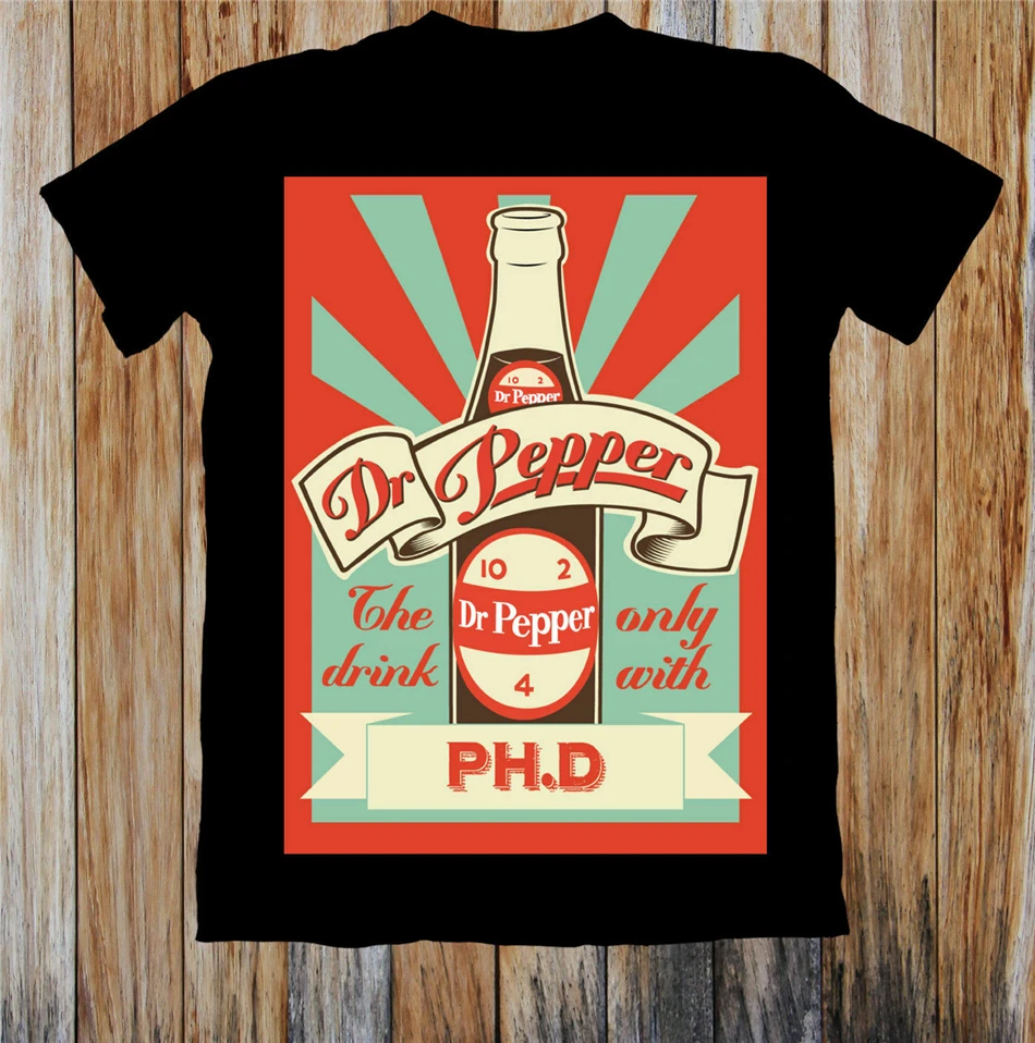 Dr Pepper питьевой только с Ph. D Винтаж логотип комплект из черной кофты длинным