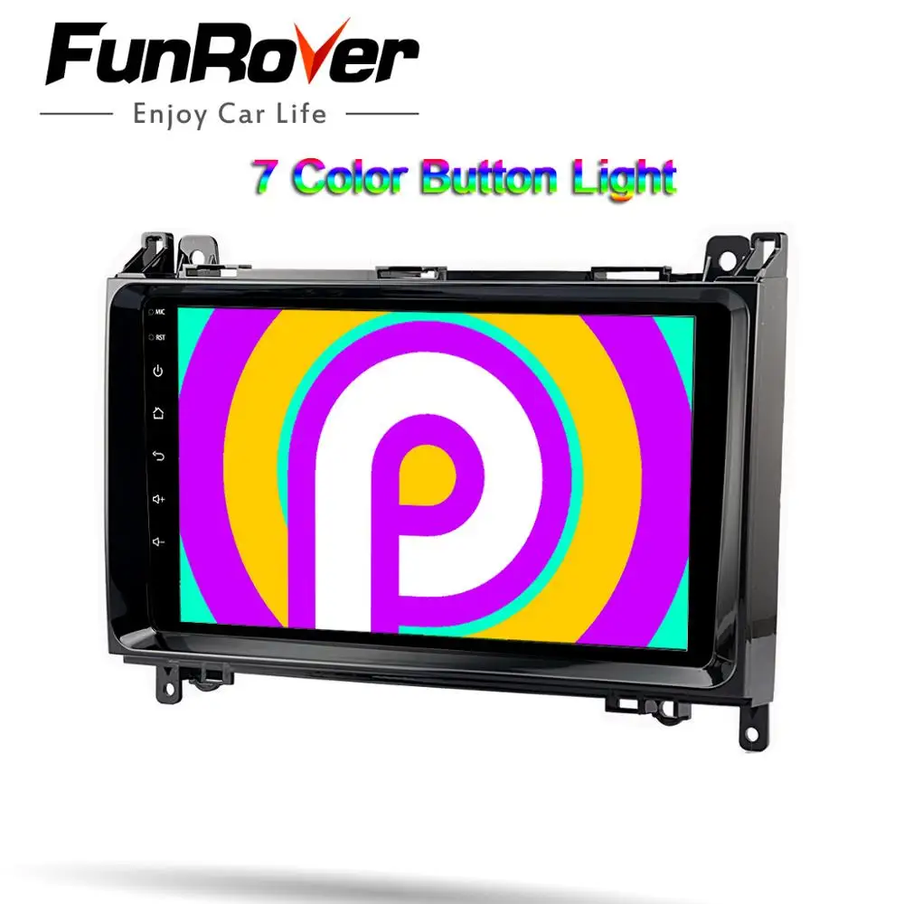 Funrover android 9.0 2.5D+IPS car dvd multimedia player For Mercedes Benz B200 Sprinter W209 W169 radio gps navigation system